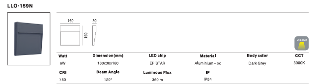 LED Outdoor Wall Light P-105