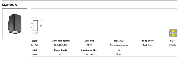 LED Outdoor Wall Light P-011