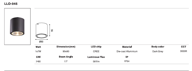 LED Outdoor Wall Light P-118