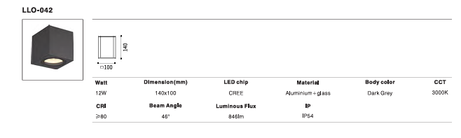 LED Outdoor Wall Light P-120