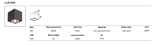 LED Outdoor Wall Light P-121