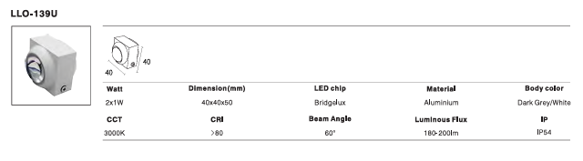 LED Outdoor Wall Light P-142