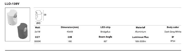 LED Outdoor Wall Light P-143