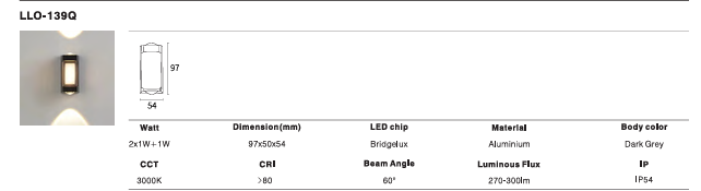 LED Outdoor Wall Light P-149