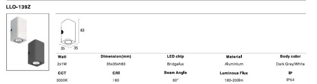 LED Outdoor Wall Light P-154
