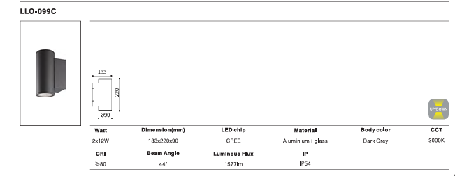 LED Outdoor Wall Light P-016