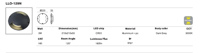 LED Outdoor Wall Light P-175