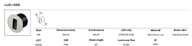 LED Outdoor Wall Light P-180