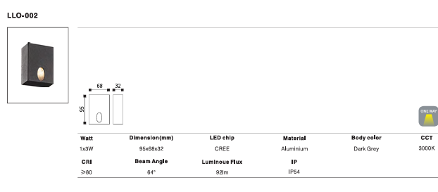 LED Outdoor Wall Light P-002