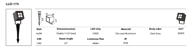 LED Outdoor Wall Light P-200