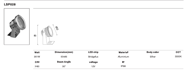LED Outdoor Wall Light P-219