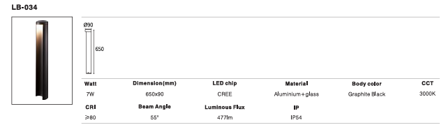 LED Outdoor Wall Light P-222