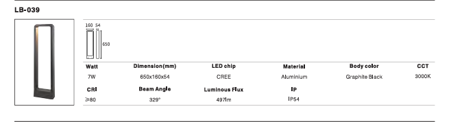 LED Outdoor Wall Light P-226