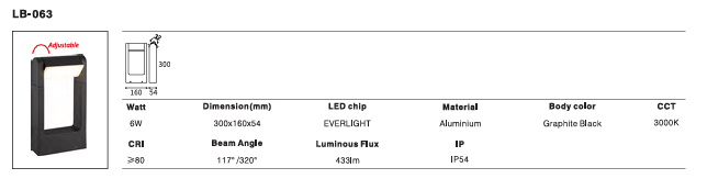 LED Outdoor Wall Light P-227