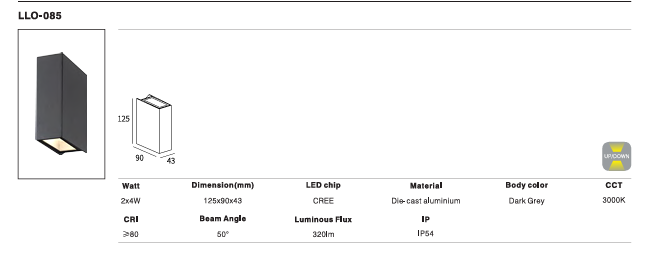 LED Outdoor Wall Light P-023