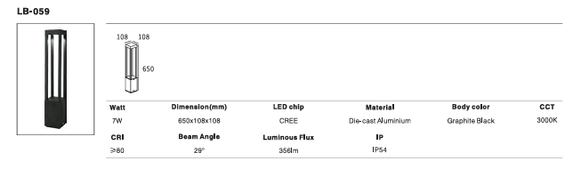 LED Outdoor Wall Light P-235