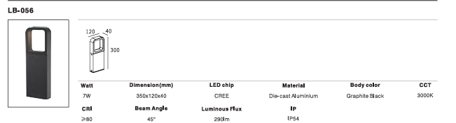 LED Outdoor Wall Light P-237