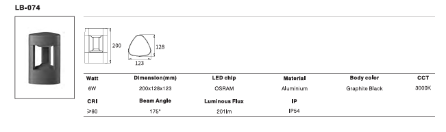 LED Outdoor Wall Light P-243