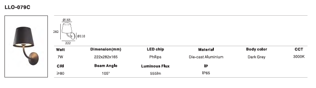 LED Outdoor Wall Light P-246