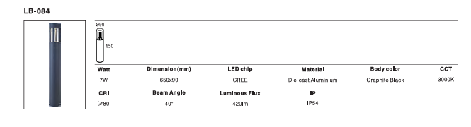 LED Outdoor Wall Light P-251
