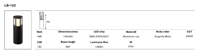 LED Outdoor Wall Light P-255