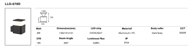 LED Outdoor Wall Light P-259