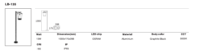 LED Outdoor Wall Light P-263