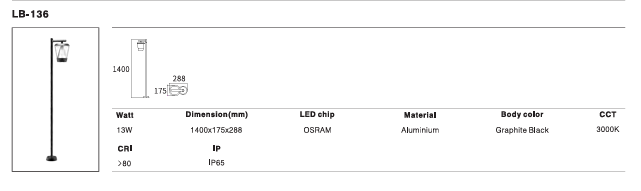 LED Outdoor Wall Light P-264