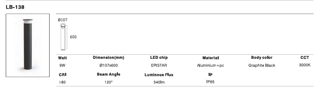 LED Outdoor Wall Light P-268