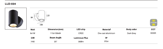 LED Outdoor Wall Light P-027