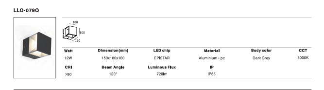 LED Outdoor Wall Light P-271