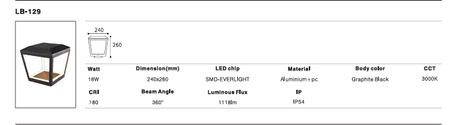 LED Outdoor Wall Light P-278