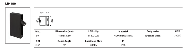 LED Outdoor Wall Light P-279