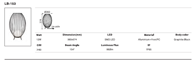 LED Outdoor Wall Light P-284