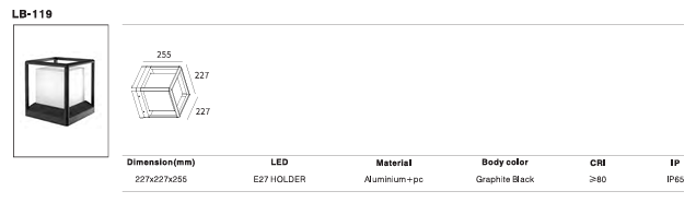 LED Outdoor Wall Light P-296