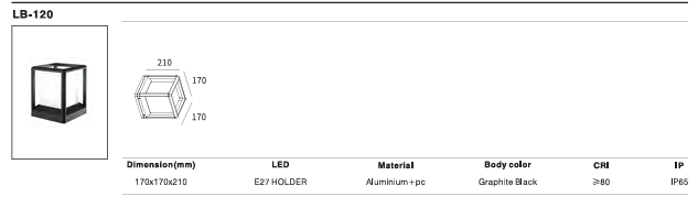 LED Outdoor Wall Light P-297