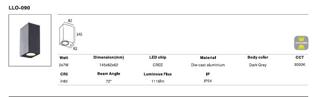LED Outdoor Wall Light P-030