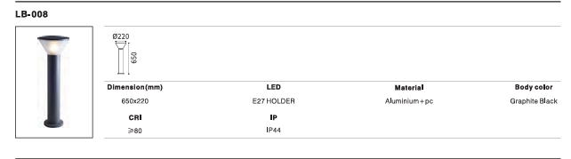 LED Outdoor Wall Light P-302