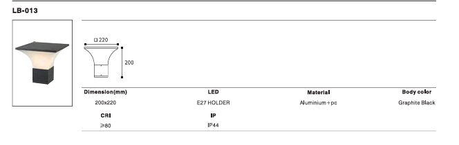 LED Outdoor Wall Light P-304