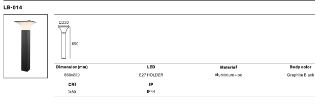 LED Outdoor Wall Light P-305