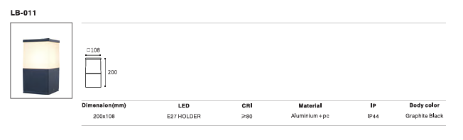 LED Outdoor Wall Light P-307