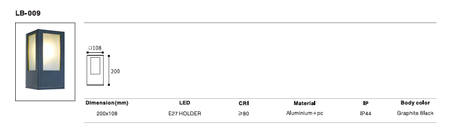 LED Outdoor Wall Light P-309