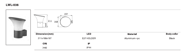 LED Outdoor Wall Light P-311