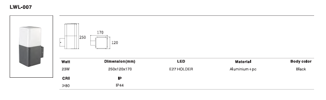 LED Outdoor Wall Light P-315