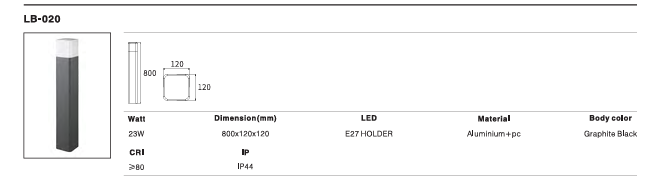 LED Outdoor Wall Light P-318