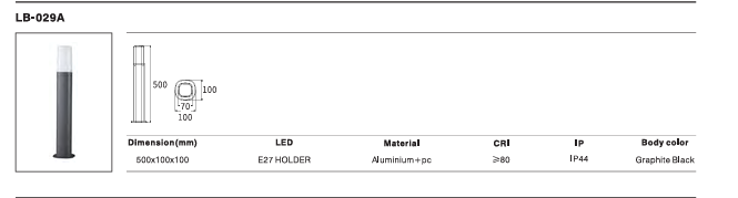 LED Outdoor Wall Light P-327