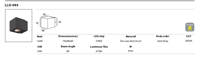 LED Outdoor Wall Light P-033