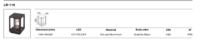 LED Outdoor Wall Light P-334