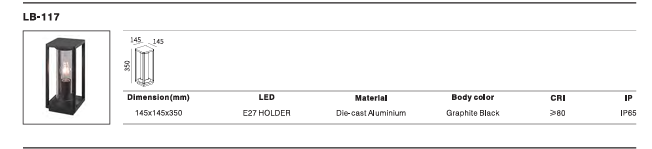 LED Outdoor Wall Light P-335