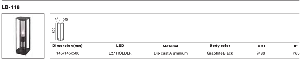 LED Outdoor Wall Light P-336